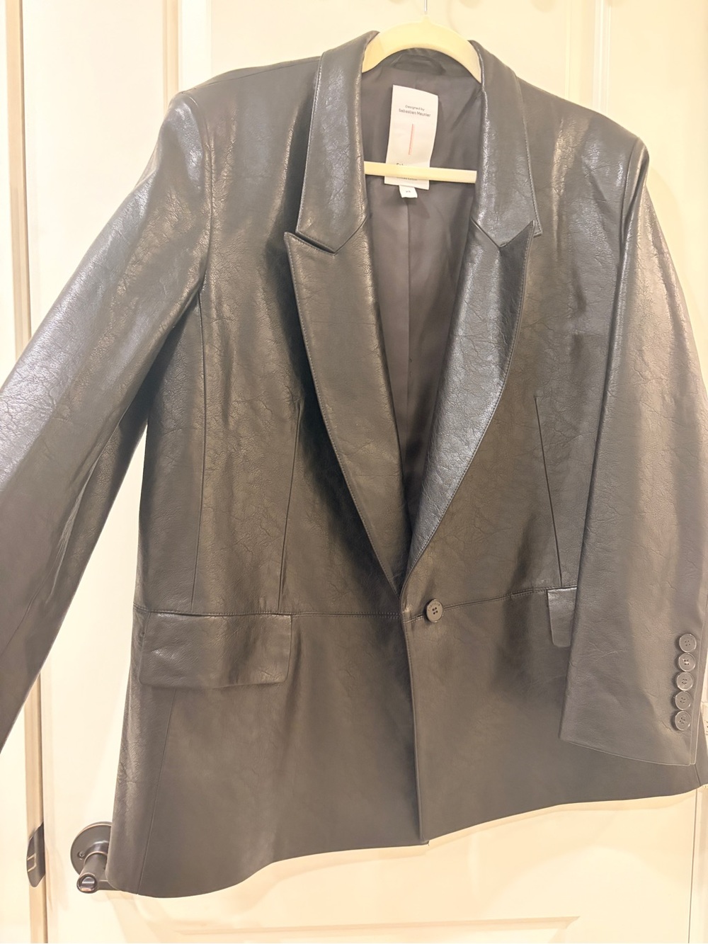Fabrique Drake Jacket in Waxed Faux Leather Women Leather Jacket